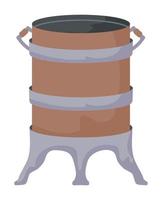 ícone de barril de churrasco vetor