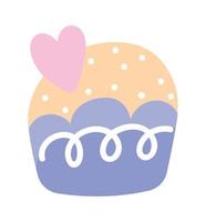 cupcake ícone de aniversário vetor