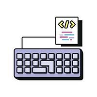 teclado desenvolvimento web vetor