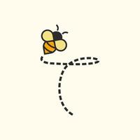 abelha voadora inicial t vetor