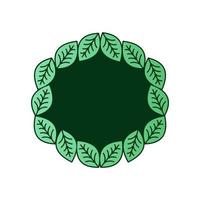 logotipo da moldura floral vetor