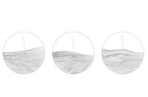 fundo de paisagem abstrata com vetor de padrão de onda japonês branco e cinza. arte do mar oceano com modelo natural. design de logotipo e papel de parede em estilo vintage.