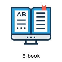 conceitos modernos de e-books vetor