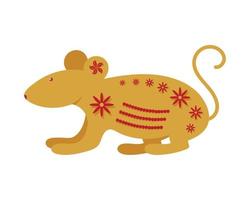 animal do zodíaco chinês rato vetor