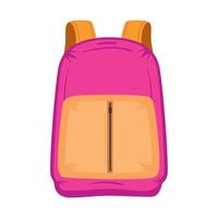 equipamento de mochila escolar fucshia vetor