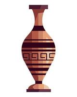 vaso de barro cultura grega vetor