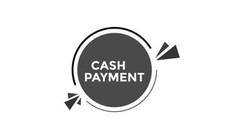 modelos de banner da web de botão de pagamento em dinheiro. ilustração vetorial vetor