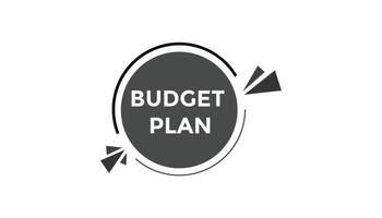 modelos de banner da web de botão de plano de orçamento. ilustração vetorial vetor