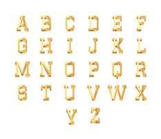 3d font gold free vector