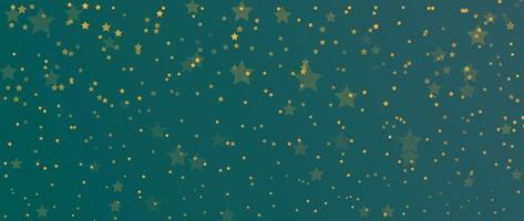 ilustração elegante do vetor do fundo da estrela do inverno. estrela de ouro brilhante decorativa de luxo com bokeh de fundo verde claro. design adequado para cartão de convite, saudação, papel de parede, pôster, banner.