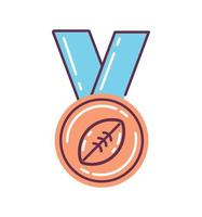 medalha de futebol americano vetor