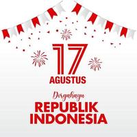 conceito de logotipo do dia da independência da indonésia vetor
