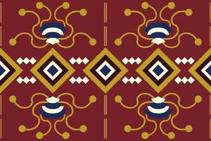 estilo geométrico padrão de tecido étnico. sarong asteca étnico oriental padrão fundo vermelho carmesim tradicional. resumo,vetor,ilustração. use para textura, roupas, embrulhos, decoração, carpete. vetor