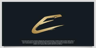 letra e design de logotipo gradiente ilustração de design de luxo vetor premium
