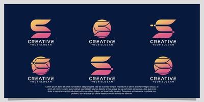coleção de design de logotipo gradiente conceito exclusivo vetor premium