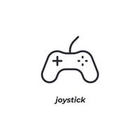 símbolo de joystick de sinal vetorial é isolado em um fundo branco. cor do ícone editável. vetor