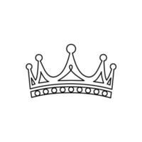 ilustração em vetor de uma coroa simples e elegante. ótimo para usar no logotipo da joalheria.