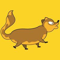 design de vetor de desenho animado de raposa simples