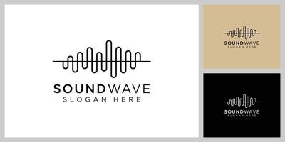 modelo de design de vetor de logotipo de onda sonora