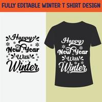 design de camiseta de inverno 11 vetor