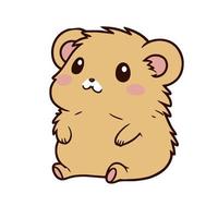 hamster bonito dos desenhos animados vetor