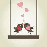 os pássaros se amam. uma ilustração vetorial vetor
