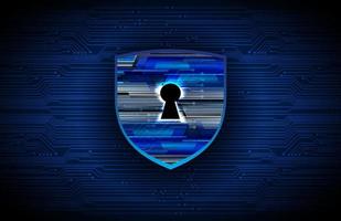 fundo de tecnologia de segurança cibernética moderna com bloqueio e escudo vetor