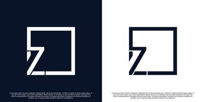 design criativo do logotipo inicial da letra z com conceito exclusivo vetor premium parte 2