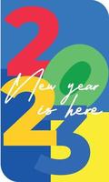 2023 letras ilustração em vetor banner de ano novo