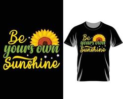 seja seu próprio vetor de design de camiseta de girassol de sol