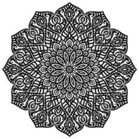 livro de colorir mandala ornamental preto e branco exclusivo. vetor