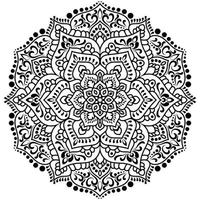 livro de colorir mandala ornamental preto e branco exclusivo. vetor