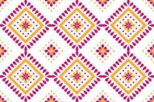 arte de padrão de flor de tecido. sem costura padrão geométrico étnico em tribal. vetor
