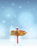 ilustração do sinal do pólo norte vetor