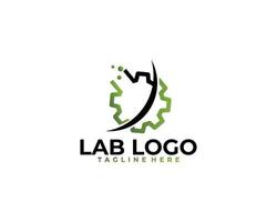 vetor de ícone do logotipo do laboratório de ciências isolado