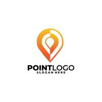 vetor de ícone de logotipo de ponto isolado