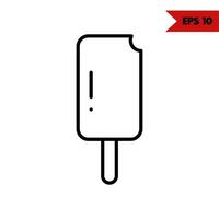 ilustração do ícone da linha de sorvete vetor