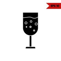 ilustração do ícone de glifo de bebida vetor