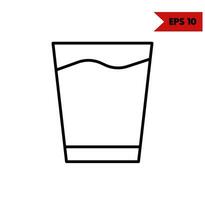 ilustração do ícone da linha de bebida vetor