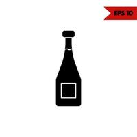ilustração do ícone de glifo de vinho vetor