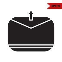 ilustração do ícone de glifo de e-mail vetor