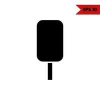 ilustração do ícone glifo de sorvete vetor
