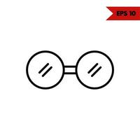 ilustração do ícone da linha de óculos vetor