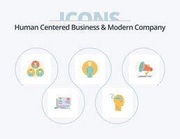 negócios centrados no ser humano e design de ícone plano de empresa moderna com 5 ícones. imagem. Eu iria. Envio. do utilizador. clone vetor