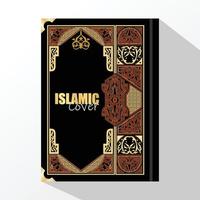 design de capa de livro do Alcorão, design ornamental de estilo árabe islâmico vetor