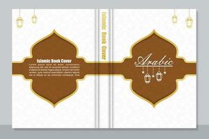 design de capa de livro de estilo islâmico árabe vetor
