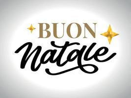 natal, buon natale greeting card.writing lettering in italian.holiday lettering.new ano template.vintage vetor, design de tipografia. vetor