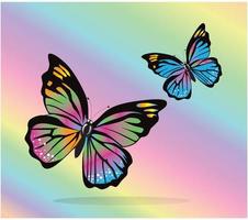 ilustração vetorial de uma linda borboleta em um fundo vetor