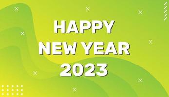 feliz ano novo 2023 abstrato em estilo minimalista vetor