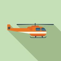vetor plano de ícone de helicóptero de resgate. transporte aéreo